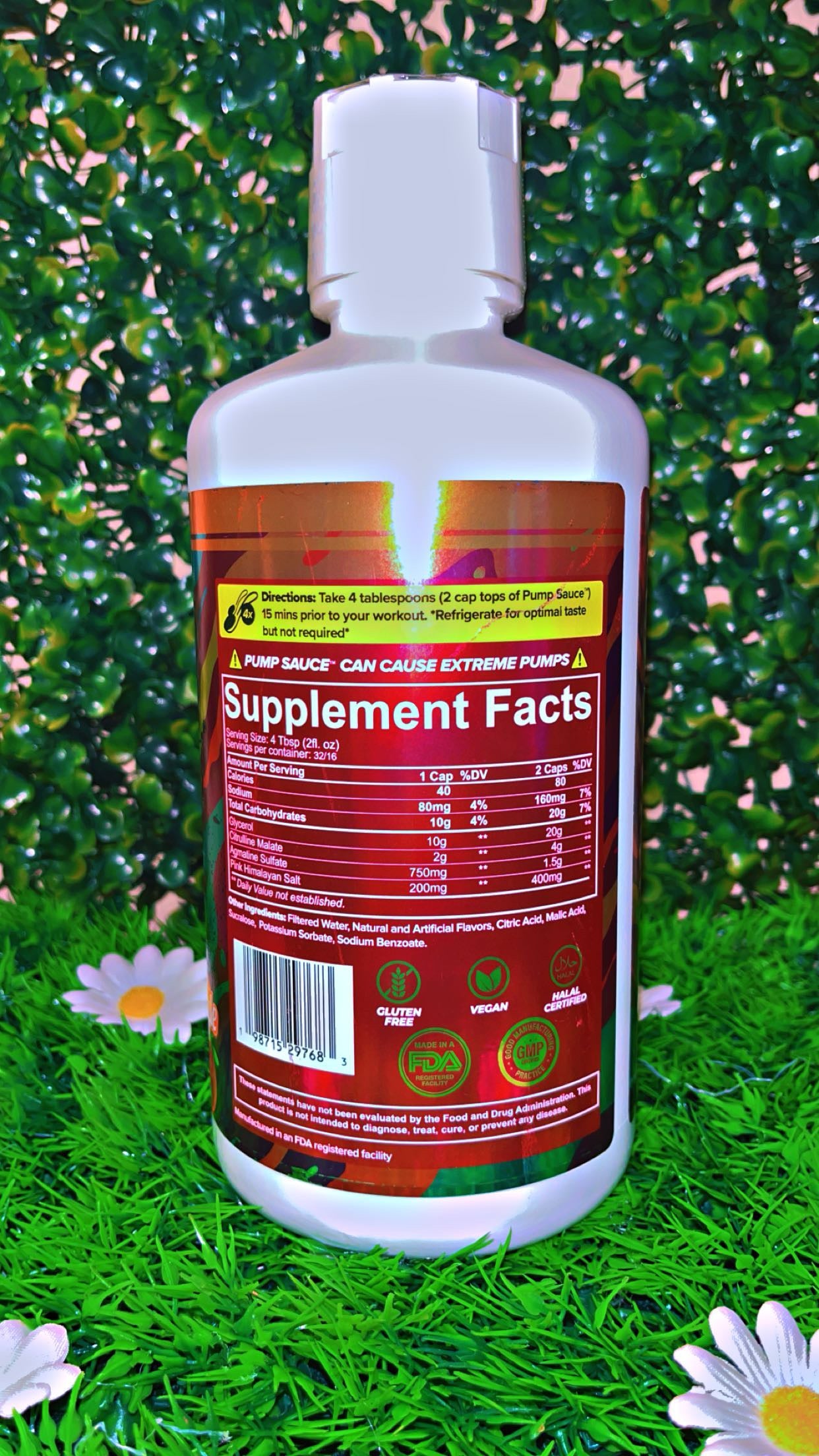 Pump sauce strawberry lemonade flavor non stim pre